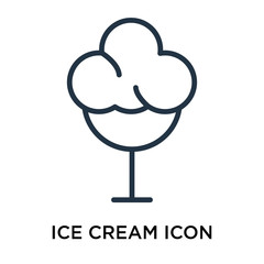 ice cream icons isolated on white background. Modern and editable ice cream icon. Simple icon vector illustration.
