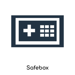 safebox icons isolated on white background. Modern and editable safebox icon. Simple icon vector illustration.