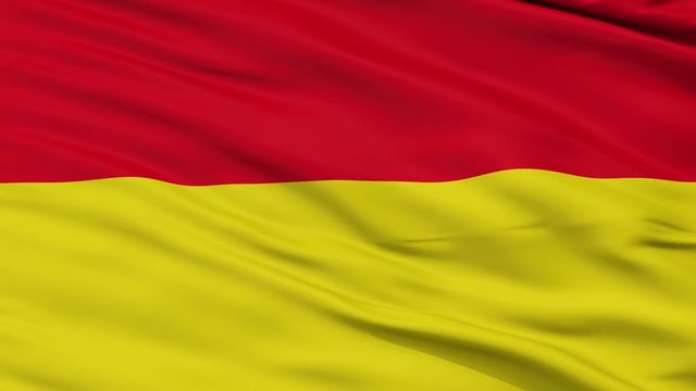 Paderborn closeup flag, city of Germany, realistic animation seamless loop - 10 seconds long