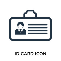 id card icon isolated on white background. Simple and editable id card icons. Modern icon vector illustration.
