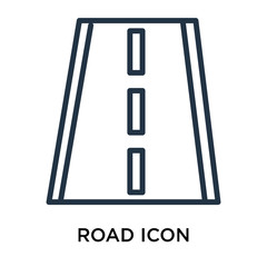 road icon isolated on white background. Simple and editable road icons. Modern icon vector illustration.