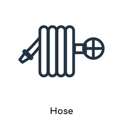 hose icons isolated on white background. Modern and editable hose icon. Simple icon vector illustration.