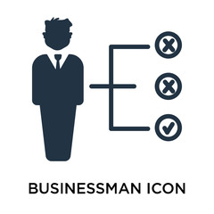 businessman icon isolated on white background. Simple and editable businessman icons. Modern icon vector illustration.