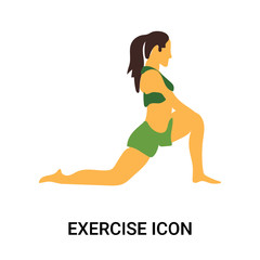 exercise icon isolated on white background. Simple and editable exercise icons. Modern icon vector illustration.