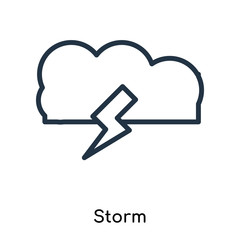 storm icons isolated on white background. Modern and editable storm icon. Simple icon vector illustration.