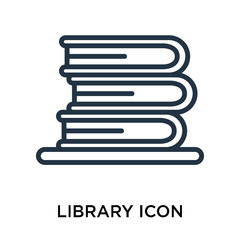 library icons isolated on white background. Modern and editable library icon. Simple icon vector illustration.