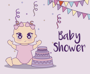 Baby shower design vector ilustration icon baby girls