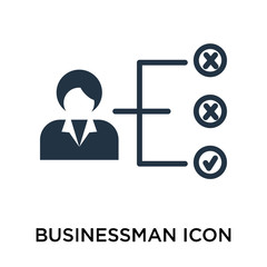 businessman icon isolated on white background. Simple and editable businessman icons. Modern icon vector illustration.