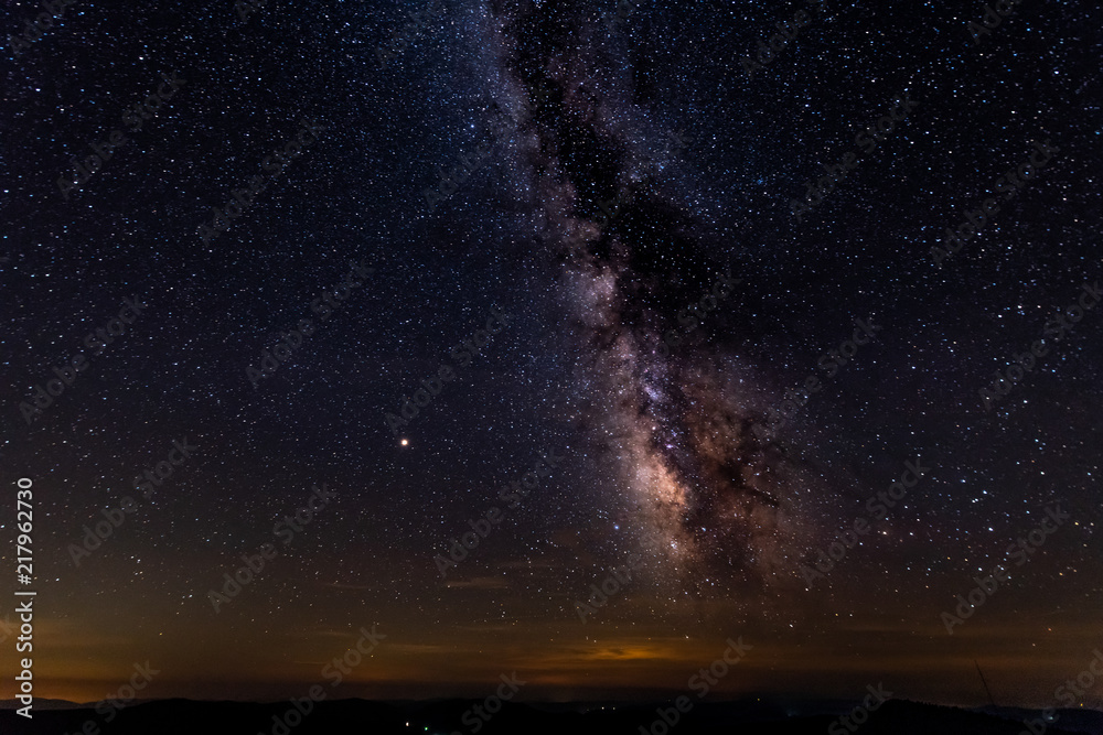 Canvas Prints a clear view of the milky way from the dark skies of spruce knob in west virginia