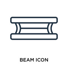 beam icon isolated on white background. Simple and editable beam icons. Modern icon vector illustration.