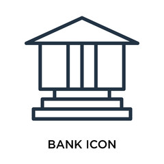 bank icons isolated on white background. Modern and editable bank icon. Simple icon vector illustration.