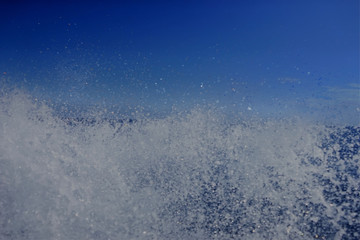 Splashing Water Ocean blue Sky