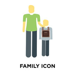 family icon isolated on white background. Simple and editable family icons. Modern icon vector illustration.