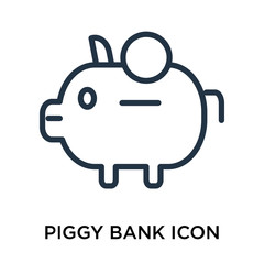 piggy bank icons isolated on white background. Modern and editable piggy bank icon. Simple icon vector illustration.