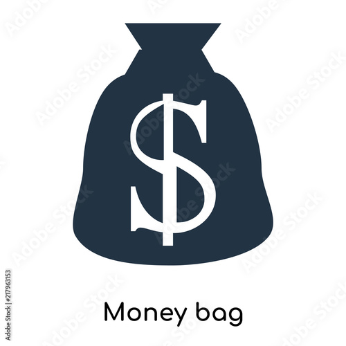Money Bag Icons Isolated On White Background Modern And - 