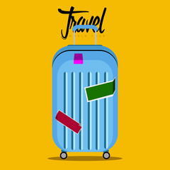 Isolated travel bag icon. Travel concept
