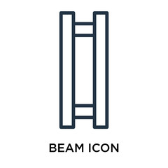 beam icon isolated on white background. Simple and editable beam icons. Modern icon vector illustration.