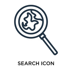 search icons isolated on white background. Modern and editable search icon. Simple icon vector illustration.