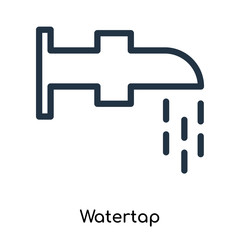 Fototapeta premium watertap icons isolated on white background. Modern and editable watertap icon. Simple icon vector illustration.