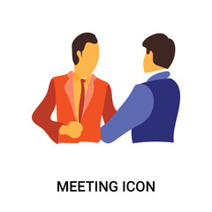 meeting icon isolated on white background. Simple and editable meeting icons. Modern icon vector illustration.