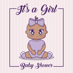 Baby shower design vector ilustration icon baby girls