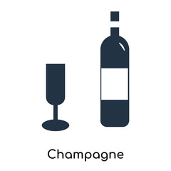 champagne icons isolated on white background. Modern and editable champagne icon. Simple icon vector illustration.