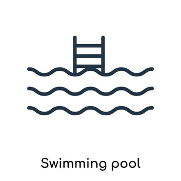 swimming pool icons isolated on white background. Modern and editable swimming pool icon. Simple icon vector illustration.