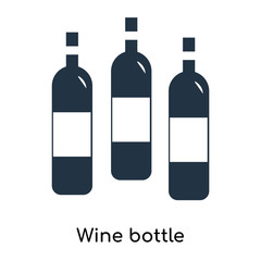 wine bottle icons isolated on white background. Modern and editable wine bottle icon. Simple icon vector illustration.