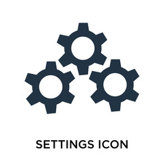 settings icon isolated on white background. Simple and editable settings icons. Modern icon vector illustration.