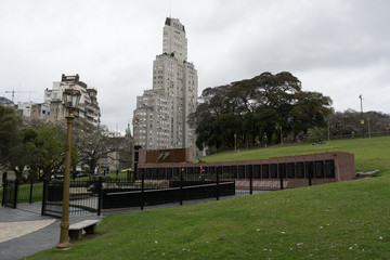Park with Kavanagh Building Buenos Aires Argentina
