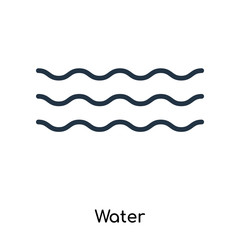 water icons isolated on white background. Modern and editable water icon. Simple icon vector illustration.