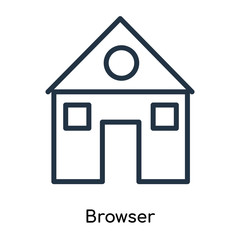 browser icons isolated on white background. Modern and editable browser icon. Simple icon vector illustration.