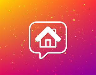 Home icon. House building sign.