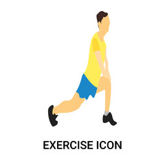 exercise icon isolated on white background. Simple and editable exercise icons. Modern icon vector illustration.
