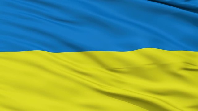 Usingen closeup flag, city of Germany, realistic animation seamless loop - 10 seconds long