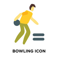 bowling icon isolated on white background. Simple and editable bowling icons. Modern icon vector illustration.