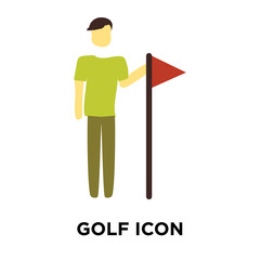 golf icon isolated on white background. Simple and editable golf icons. Modern icon vector illustration.
