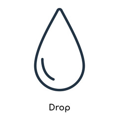 drop icons isolated on white background. Modern and editable drop icon. Simple icon vector illustration.