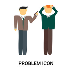 problem icon isolated on white background. Simple and editable problem icons. Modern icon vector illustration.