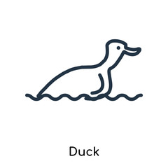 duck icons isolated on white background. Modern and editable duck icon. Simple icon vector illustration.