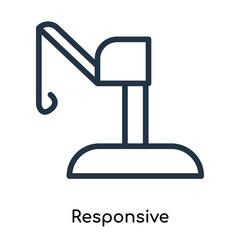 responsive icons isolated on white background. Modern and editable responsive icon. Simple icon vector illustration.