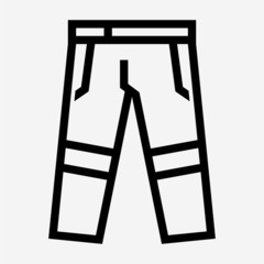 Outline labor trousers pixel perfect vector icon