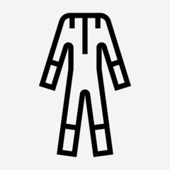 Outline labor suit pixel perfect vector icon