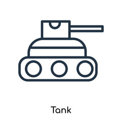 Fototapeta premium tank icons isolated on white background. Modern and editable tank icon. Simple icon vector illustration.