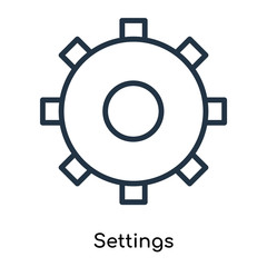 settings icons isolated on white background. Modern and editable settings icon. Simple icon vector illustration.