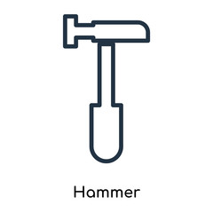 hammer icons isolated on white background. Modern and editable hammer icon. Simple icon vector illustration.