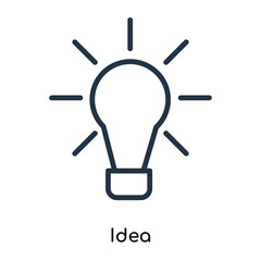 idea icons isolated on white background. Modern and editable idea icon. Simple icon vector illustration.