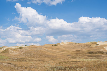 Curonian Spit deserted dune landscape in Lithuania