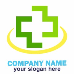 Obraz premium logo health emergency hospital medical medicine pharmacy