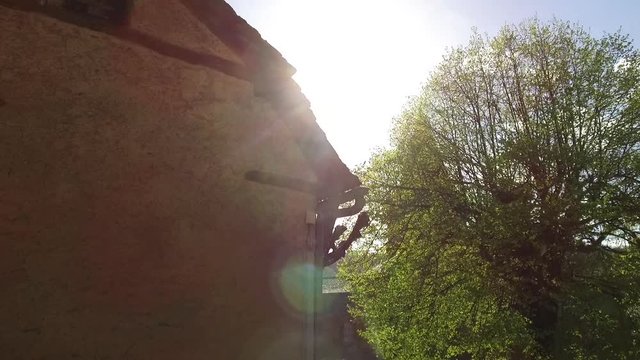 panoramic shot of a medieval French village